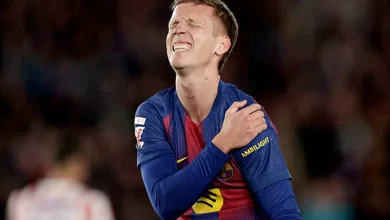 برشلونة يعلن إصابة داني أولمو بخلع في الكتف