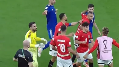 مشادات بين لاعبي مصر والكويت في كأس العرب